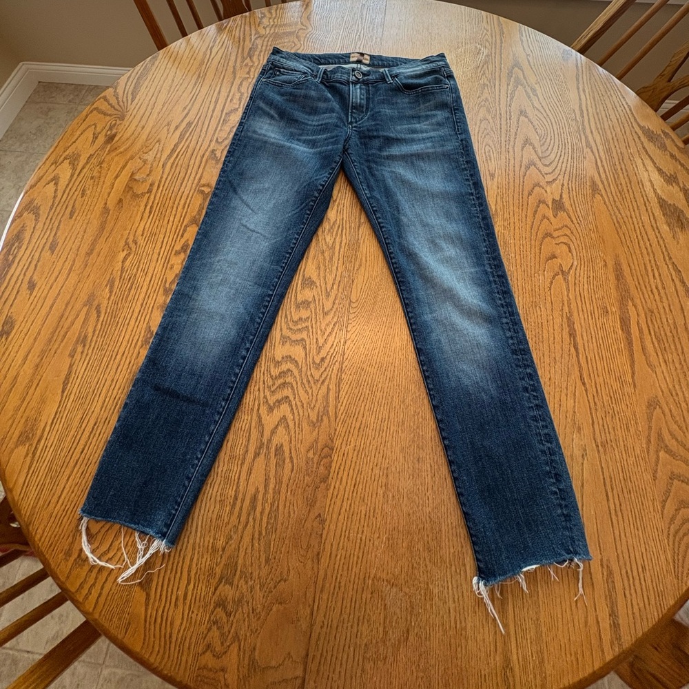 Driftwood Marilyn Raw Hem Crop Skinny Jeans Size 27 Mid Rise